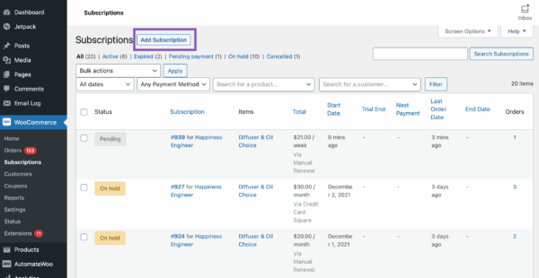 WordPress plugin woocommerce subscriptions plugin latest version license key free download price crack alternative documentation nulled changelog github trial api
