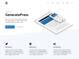 WordPress theme GeneratePress theme Premium pro+child theme license key latest version free download price customization template library demo coupon code